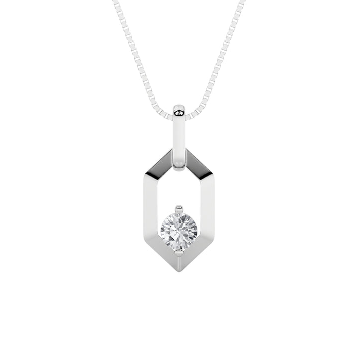 0.25CTW Round Shaped Lab Grown Diamond (F/VS) Fancy Pendant in 14K White Gold