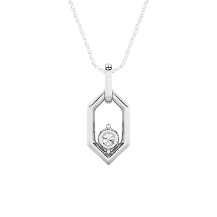 0.25CTW Round Shaped Lab Grown Diamond (F/VS) Fancy Pendant in 14K White Gold