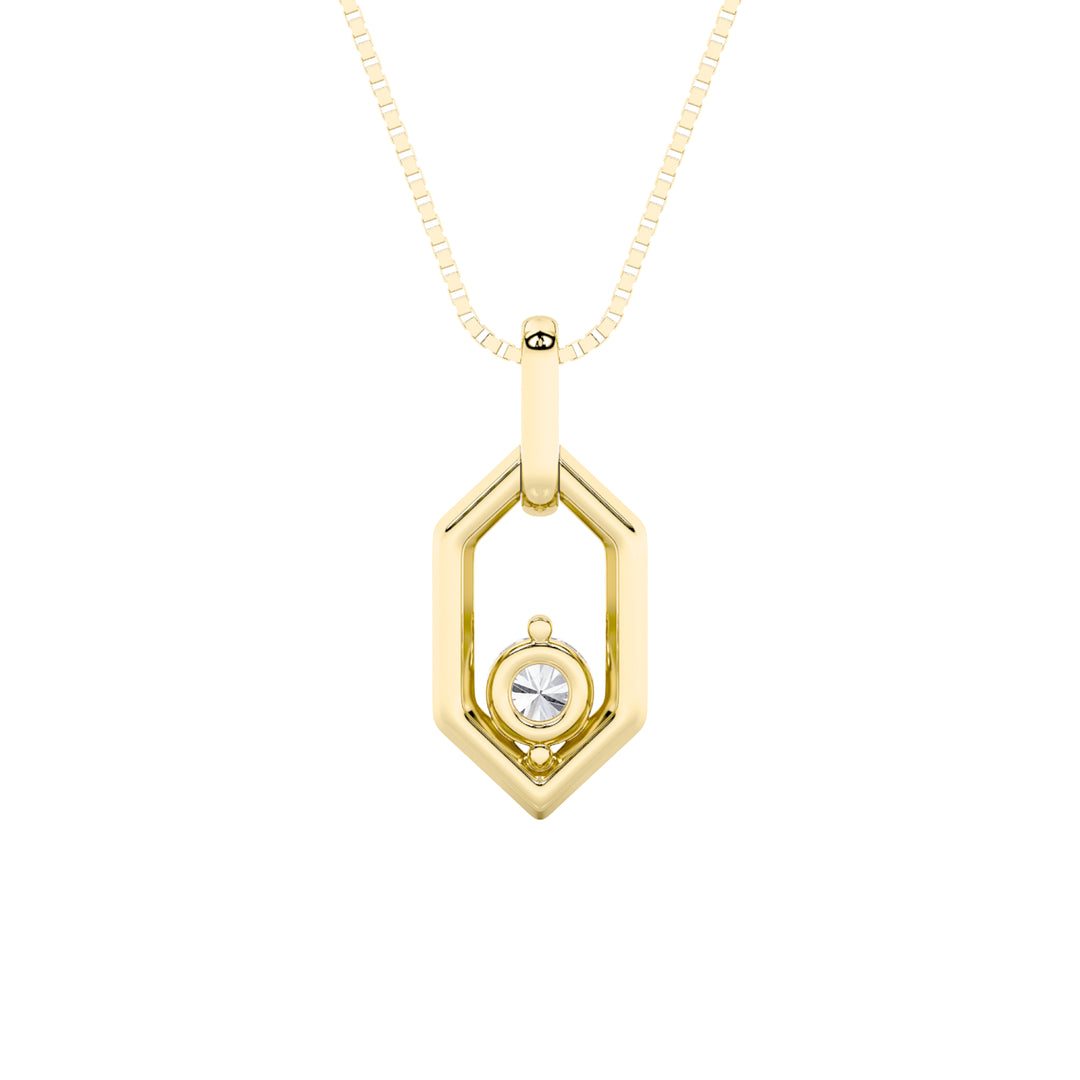 0.25CTW Round Shaped Lab Grown Diamond (F/VS) Fancy Pendant in 14K Yellow Gold