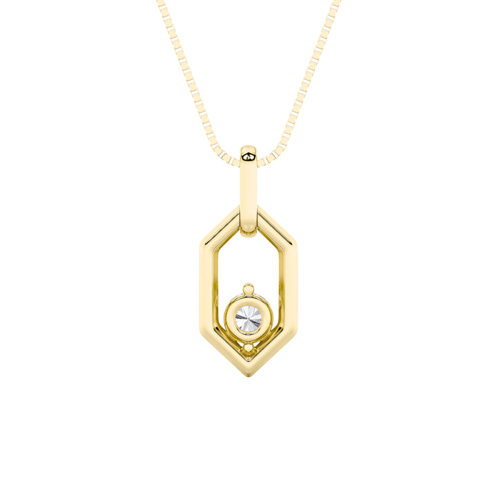 0.25CTW Round Shaped Lab Grown Diamond (F/VS) Fancy Pendant in 14K Yellow Gold