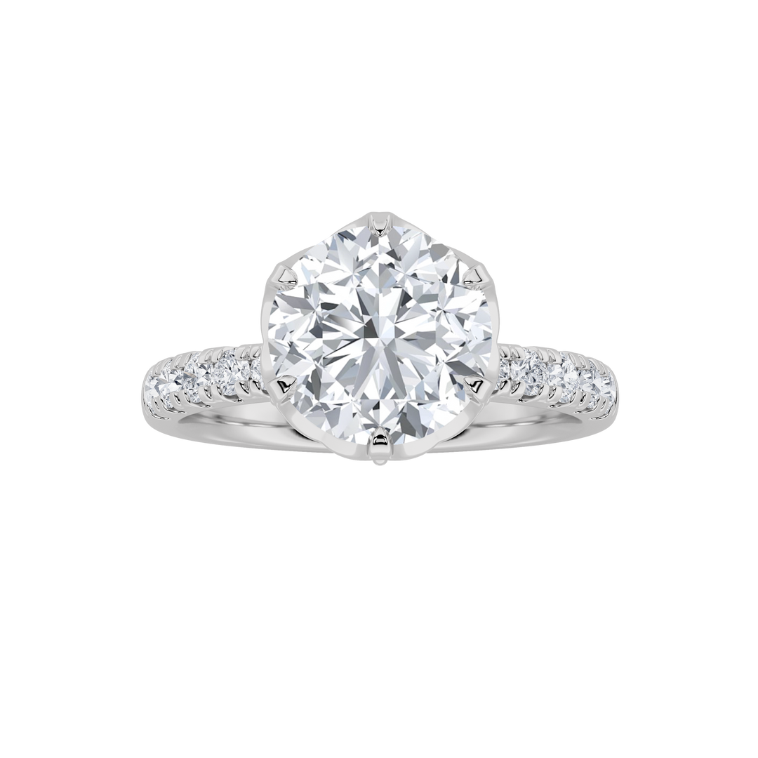 14KW 2ct Lab Diamond Solitaire Engagement Ring