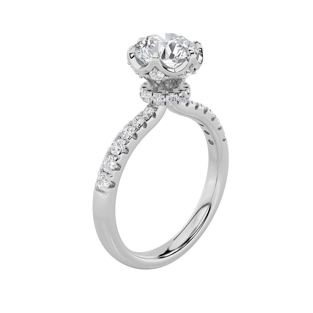 2CTW Round Shaped Lab Grown Diamond (F/VS) Solitaire Engagement Ring in 14K Gold