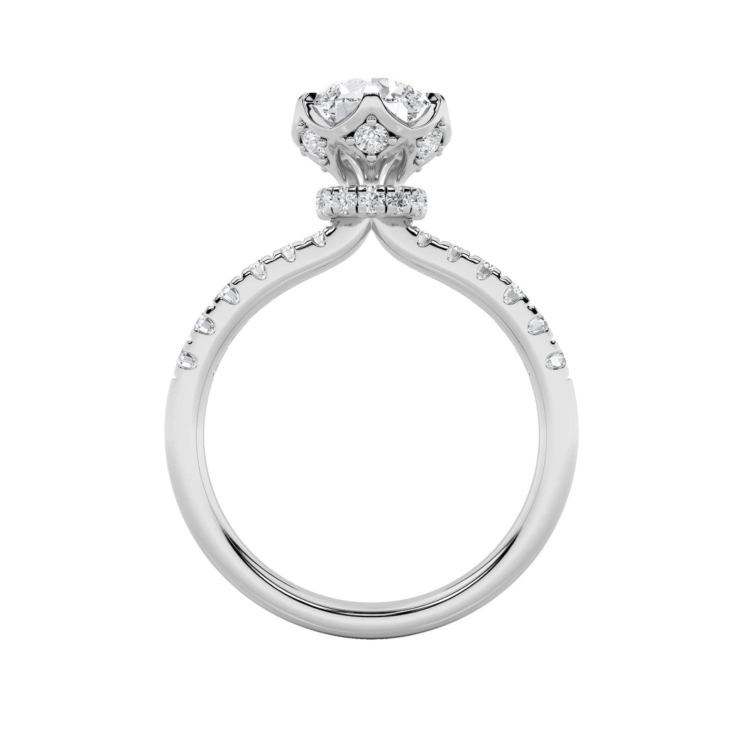 2CTW Round Shaped Lab Grown Diamond (F/VS) Solitaire Engagement Ring in 14K Gold
