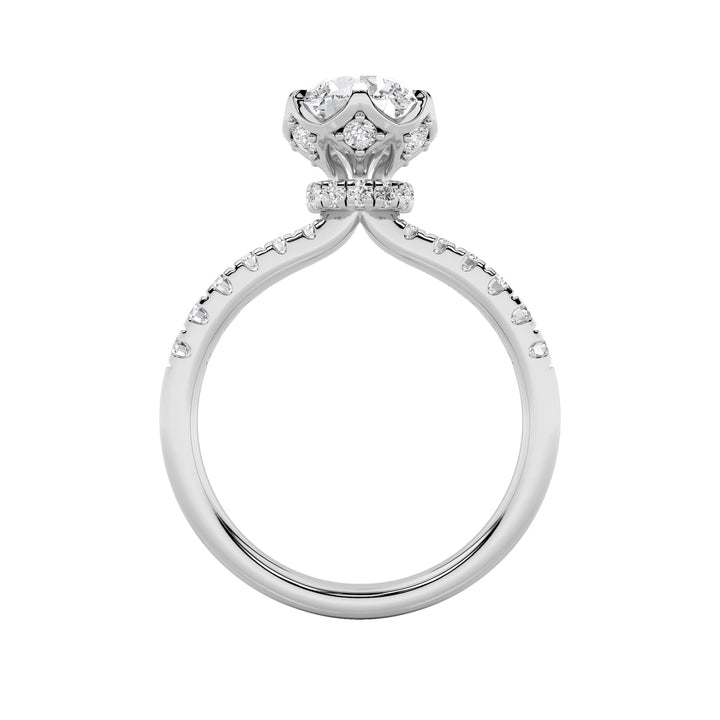 2CTW Round Shaped Lab Grown Diamond (F/VS) Solitaire Engagement Ring in 14K Gold