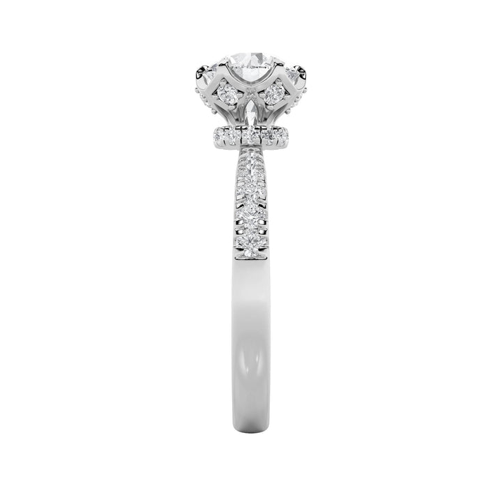 2CTW Round Shaped Lab Grown Diamond (F/VS) Solitaire Engagement Ring in 14K Gold