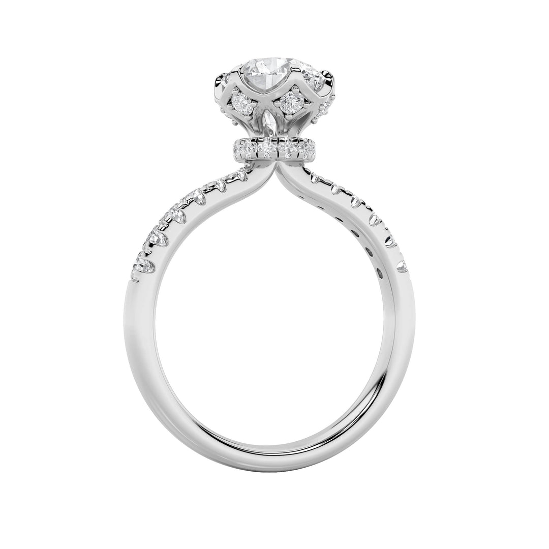 2CTW Round Shaped Lab Grown Diamond (F/VS) Solitaire Engagement Ring in 14K Gold