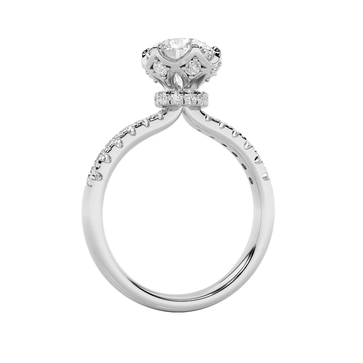 2CTW Round Shaped Lab Grown Diamond (F/VS) Solitaire Engagement Ring in 14K Gold