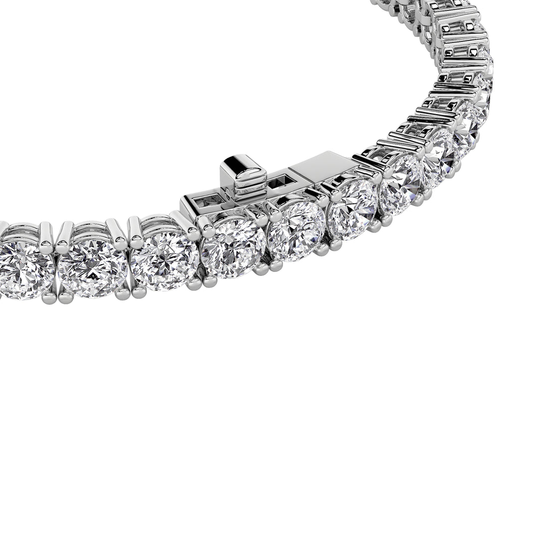 10Cttw Round Shaped Lab Grown Diamond Tennis Bracelet in 14K Gold (F/VS)