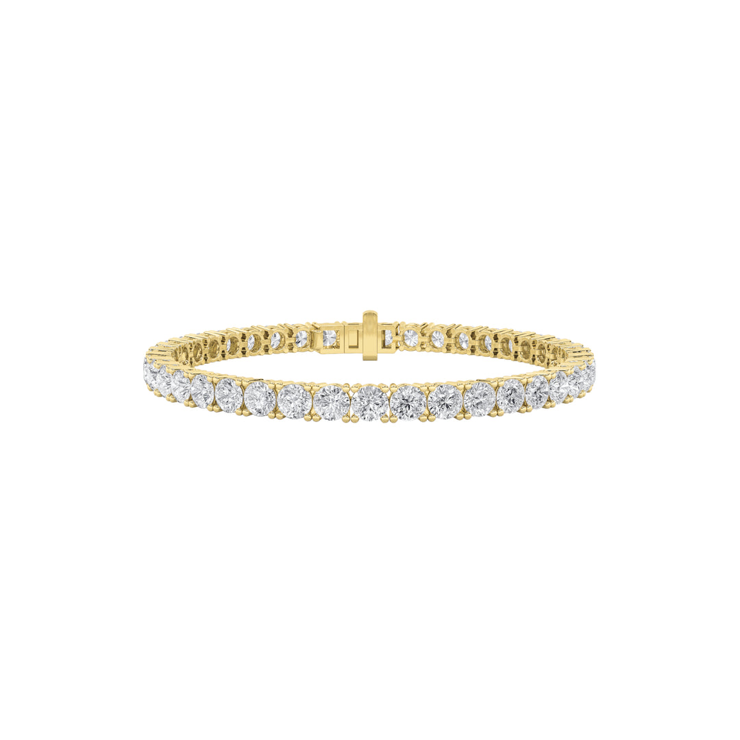 11Cttw Round Shaped Lab Grown Diamond Tennis Bracelet in 14K Gold (F/VS)