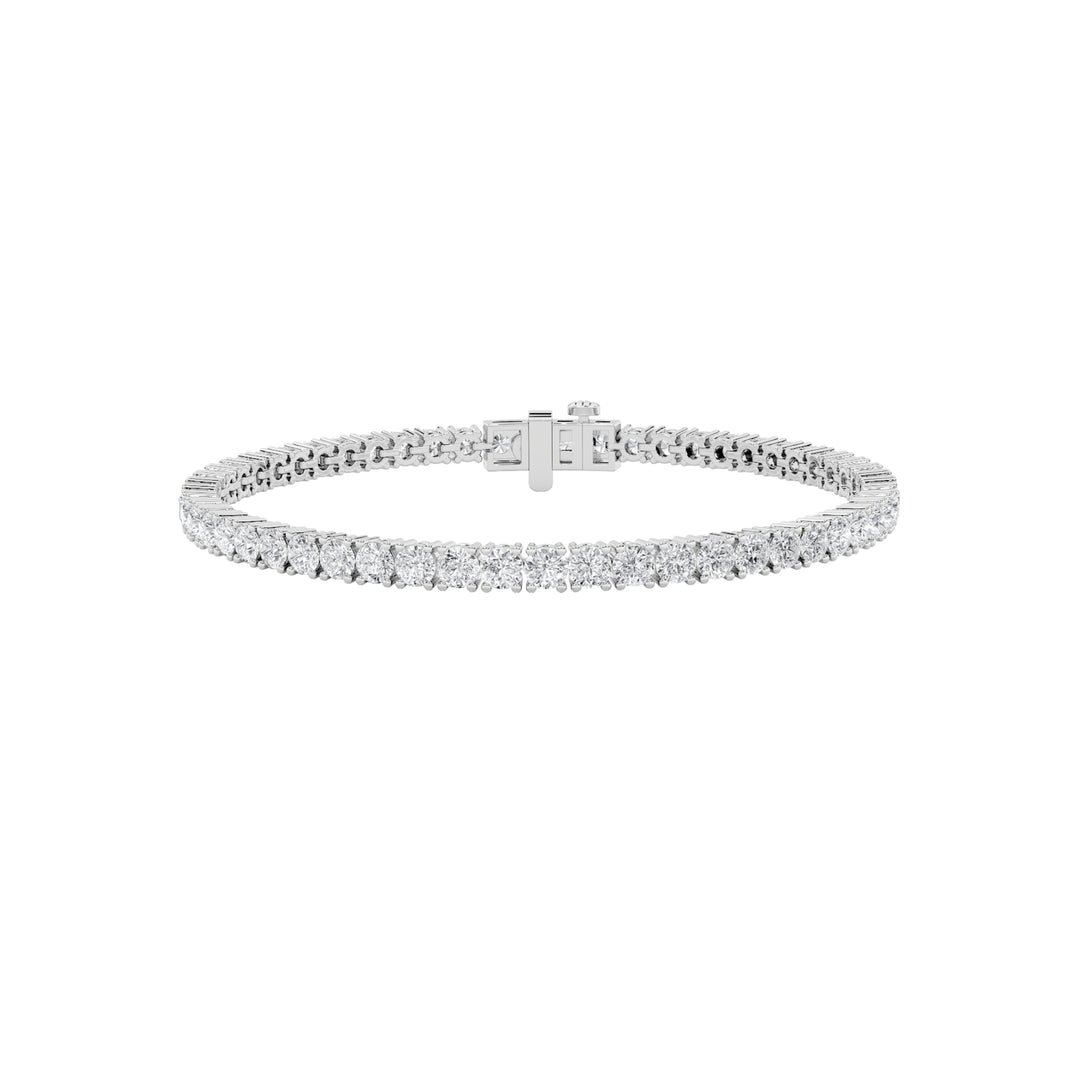 5Cttw Round Shaped Lab Grown Diamond Tennis Bracelet in 14K Gold (F/VS)