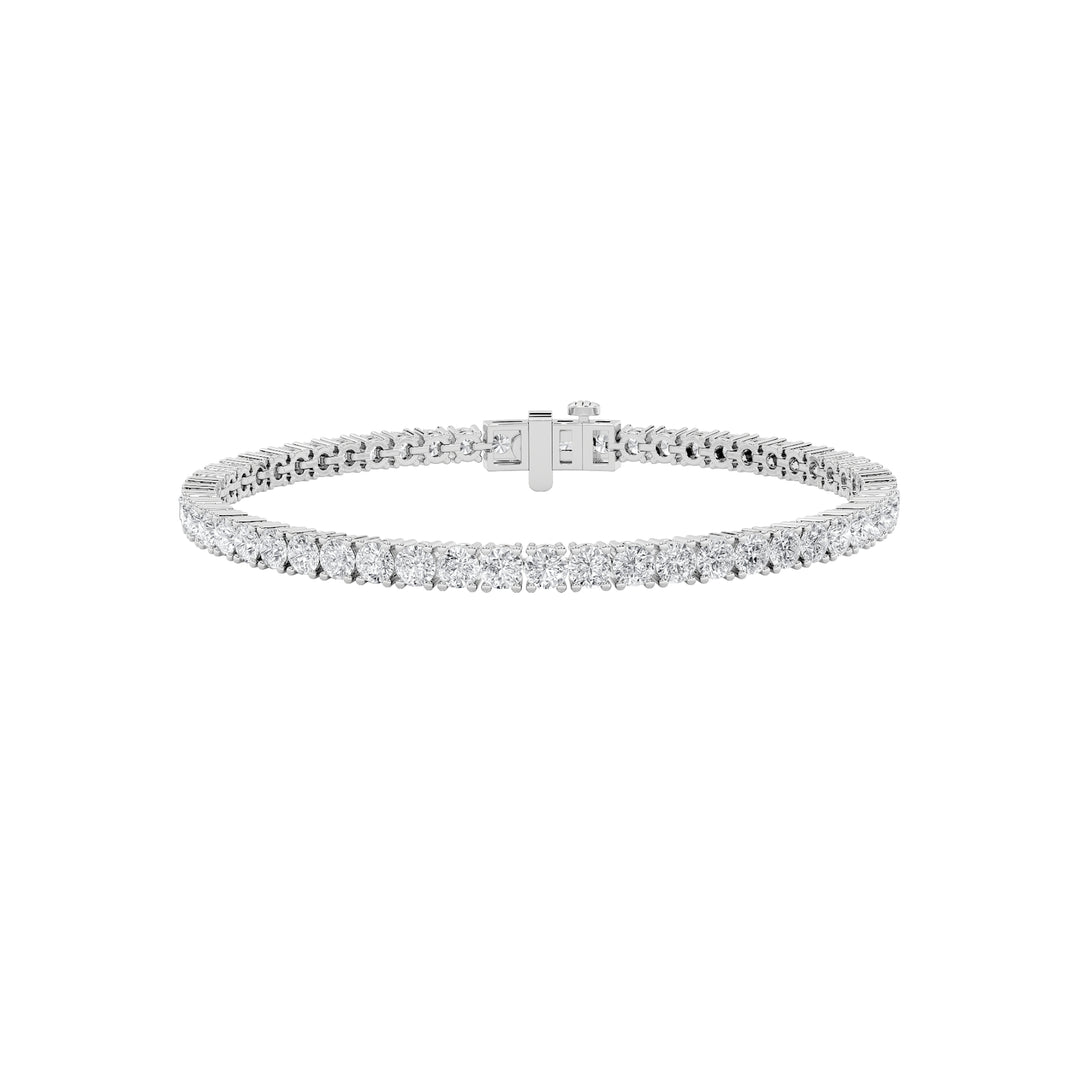 6Cttw Round Shaped Lab Grown Diamond Tennis Bracelet in 14K Gold (F/VS)