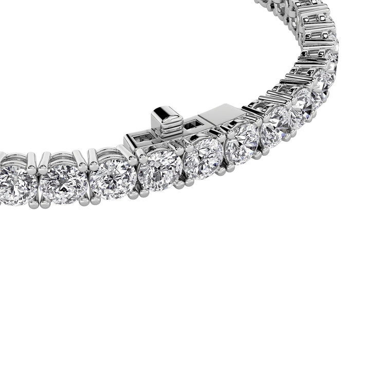 7Cttw Round Shaped Lab Grown Diamond Tennis Bracelet in 14K Gold (F/VS)