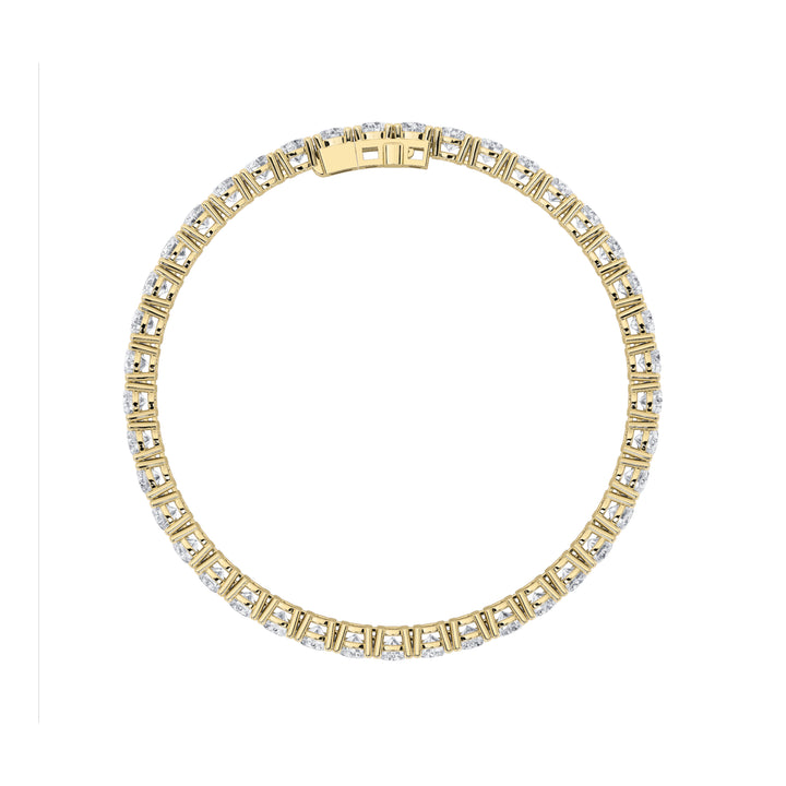 7Cttw Round Shaped Lab Grown Diamond Tennis Bracelet in 14K Gold (F/VS)