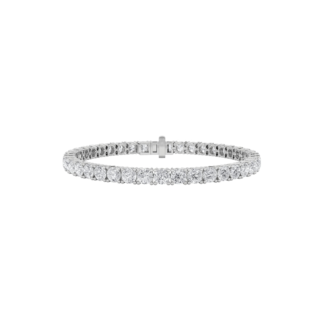 9Cttw Round Shaped Lab Grown Diamond Tennis Bracelet in 14K Gold (F/VS)