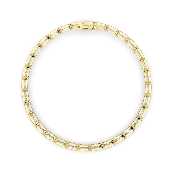 10cttw Emerald Lab Grown Diamond (F/VS ) Braceletin 14K Gold