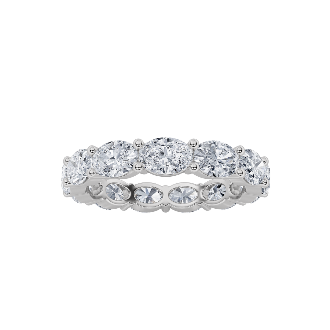 14KW 2.5ct Lab Diamond Oval Tennis Anniversary Ring