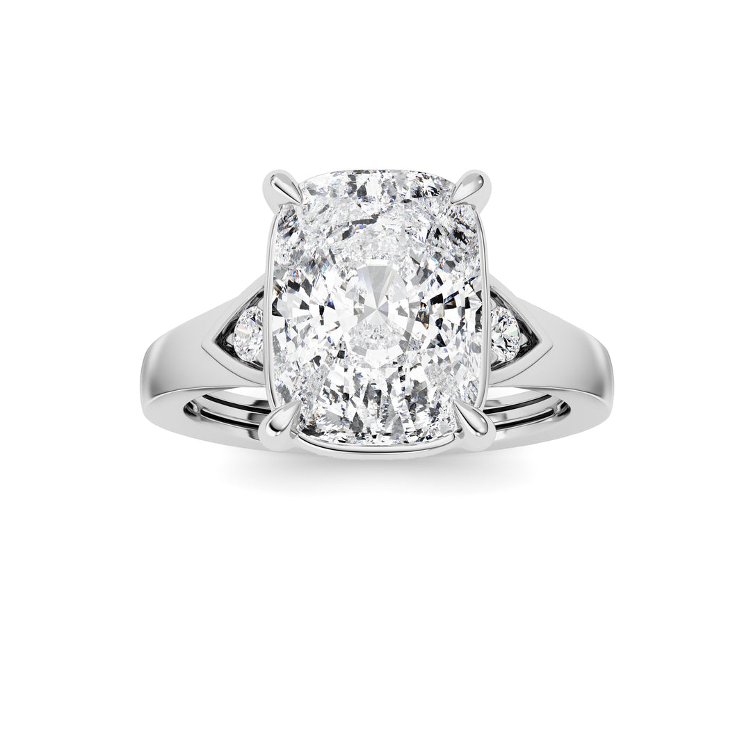 3.25Cttw ELongated Cushion Lab Grown Diamond (F/VS )Ring in 14K Gold