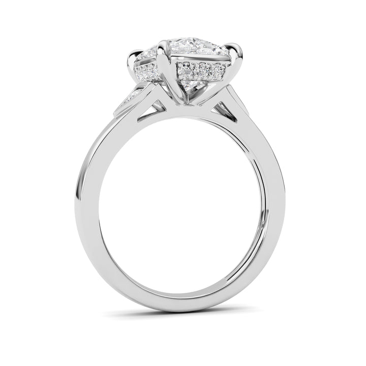 3.25Cttw ELongated Cushion Lab Grown Diamond (F/VS )Ring in 14K Gold