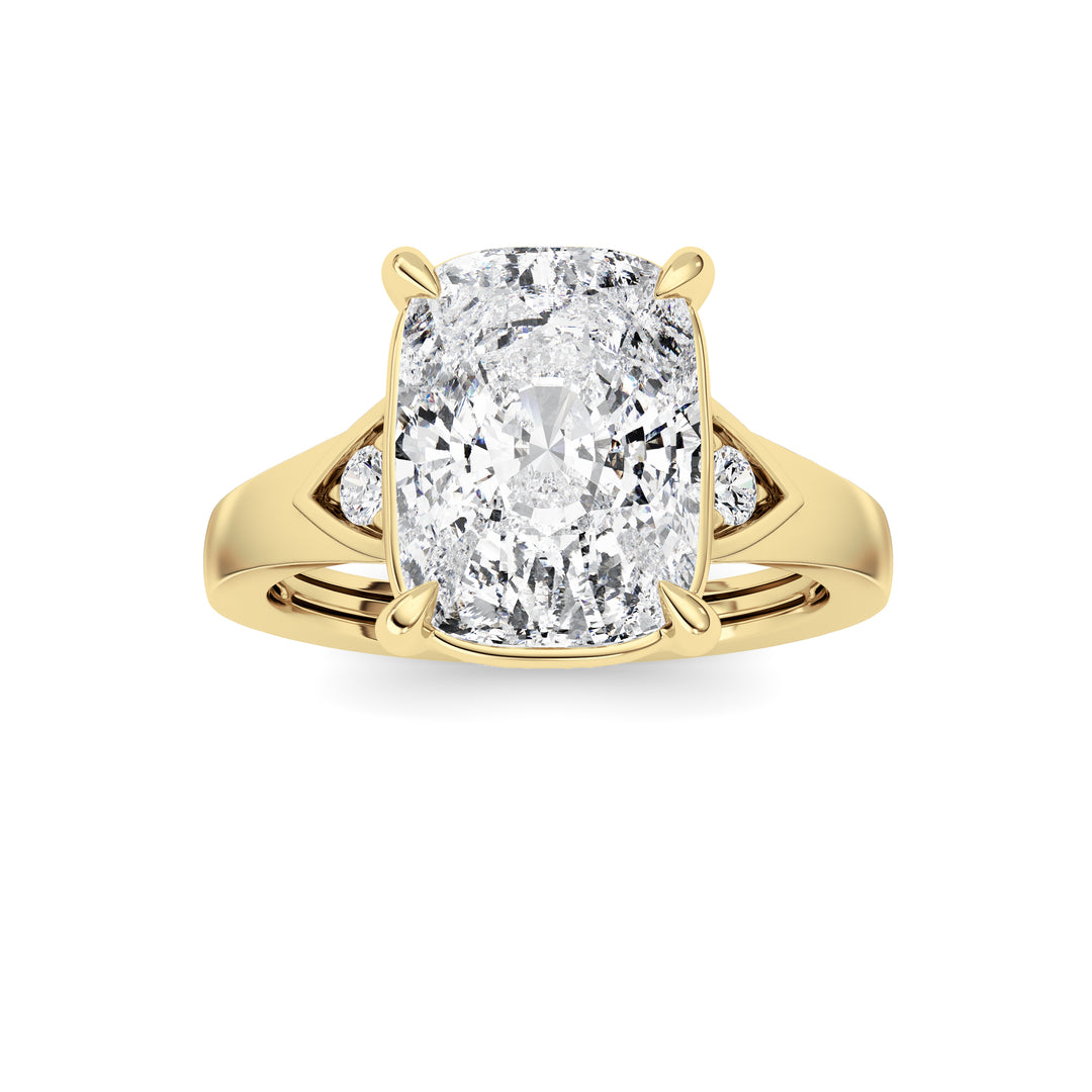 3.25Cttw ELongated Cushion Lab Grown Diamond (F/VS )Ring in 14K Gold