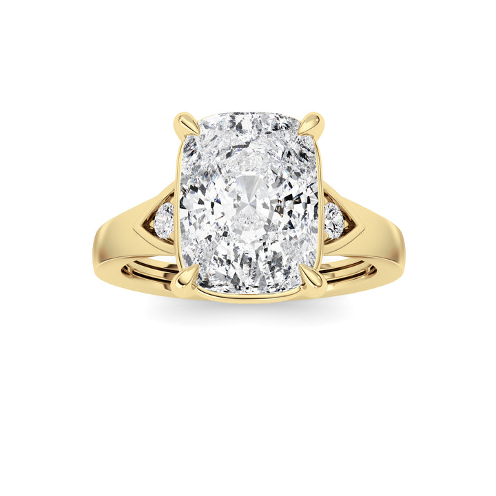 3.25Cttw ELongated Cushion Lab Grown Diamond (F/VS )Ring in 14K Gold