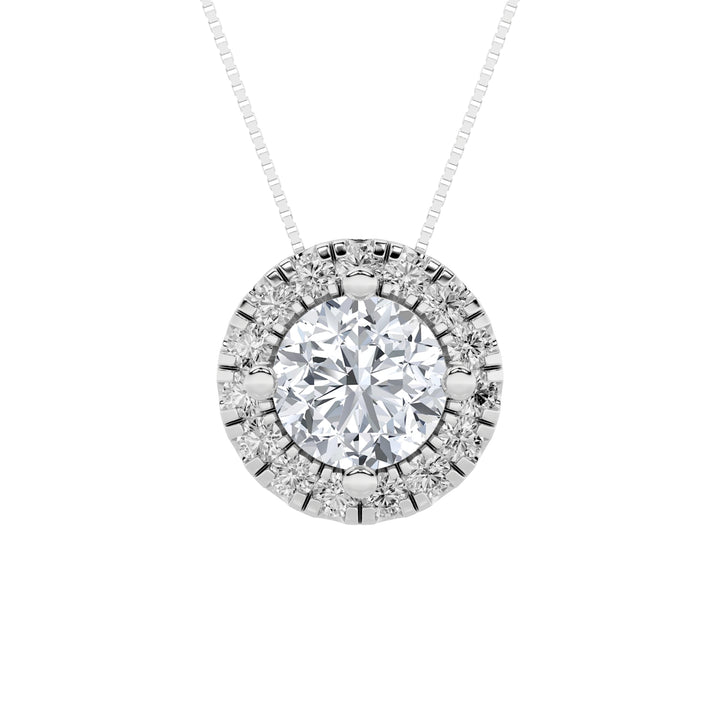 1.25CTW Round Shaped Lab Grown Diamond (F/VS) Pendant in 14K Gold