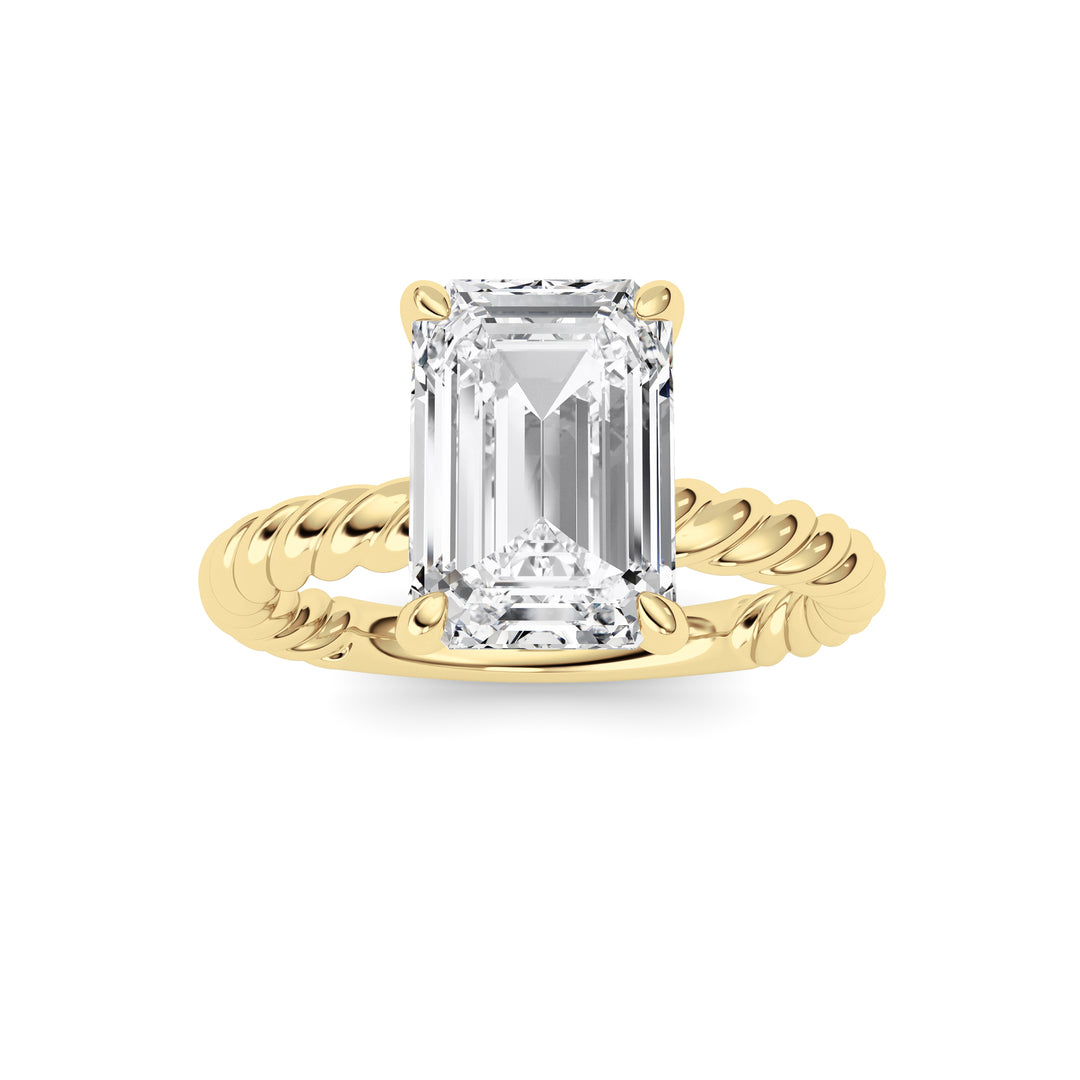 Emerald Lab Grown Diamond (F/VS ) Ring in 14K Gold