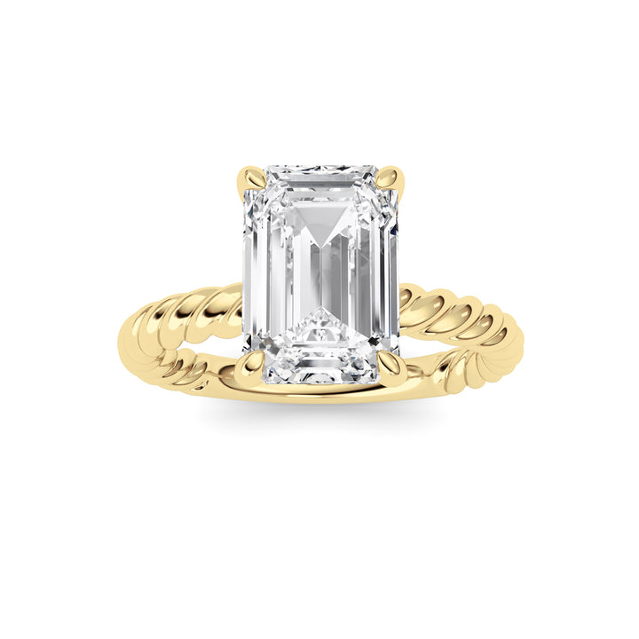 Emerald Lab Grown Diamond (F/VS ) Ring in 14K Gold