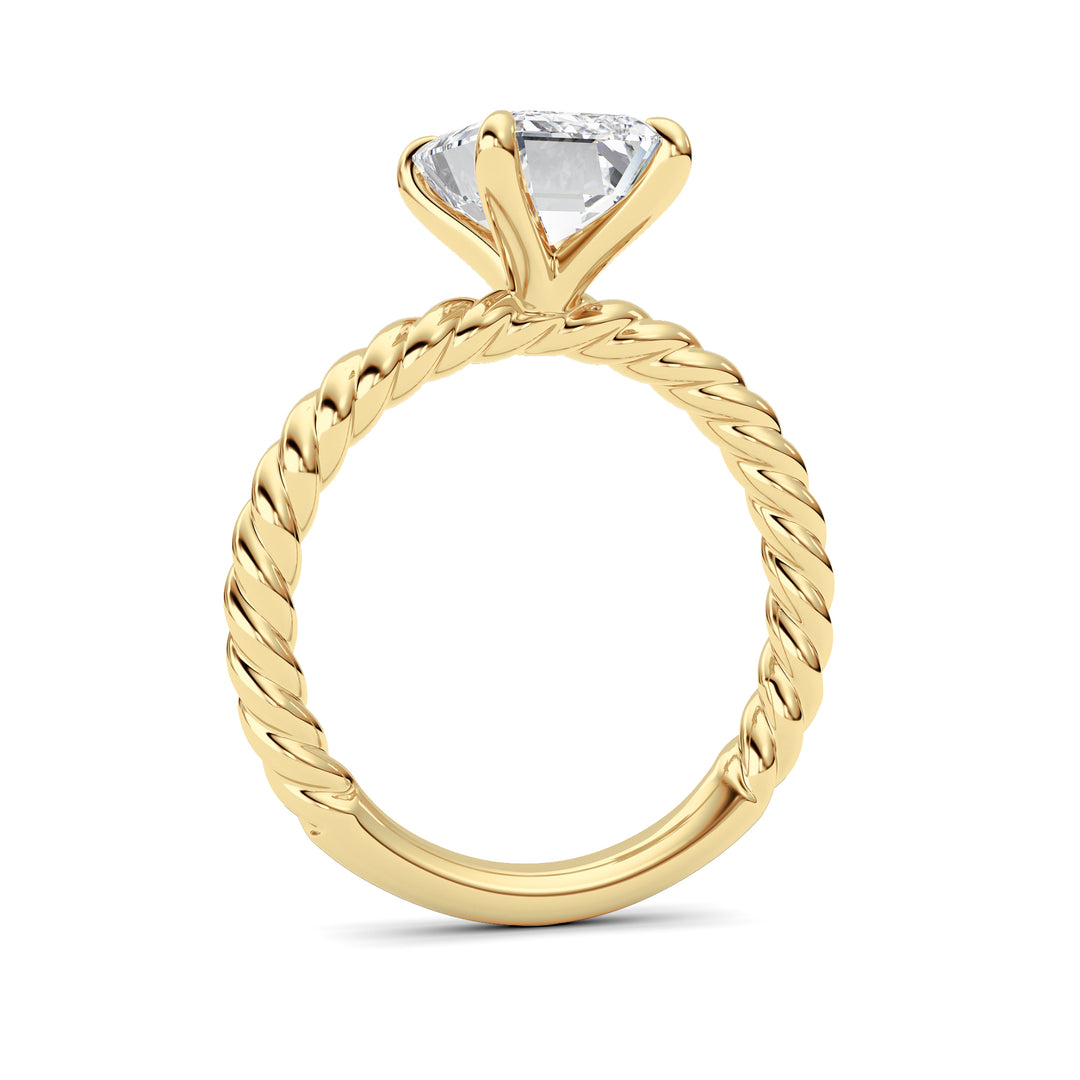 Emerald Lab Grown Diamond (F/VS ) Ring in 14K Gold