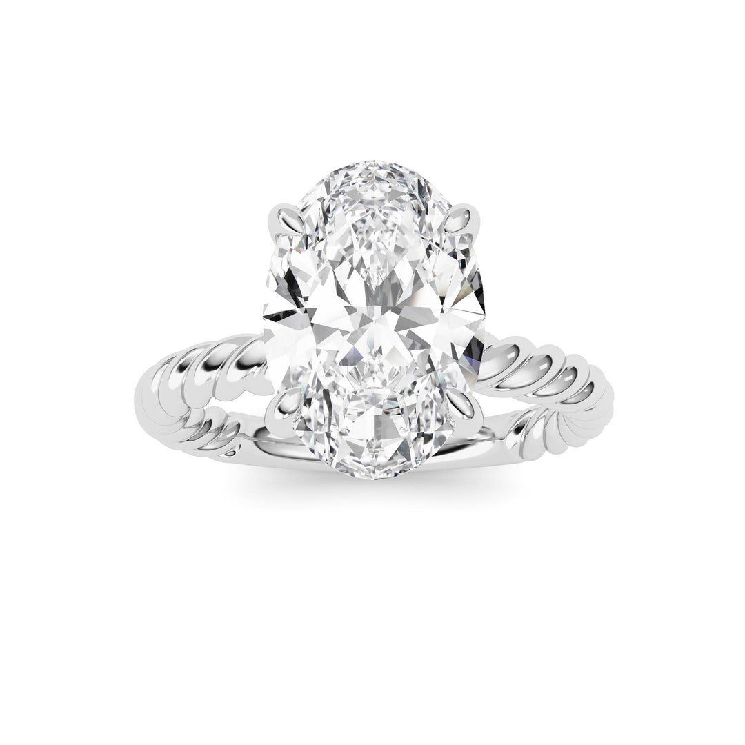 Oval Lab Grown Diamond (F/VS ) Ring in 14K Gold