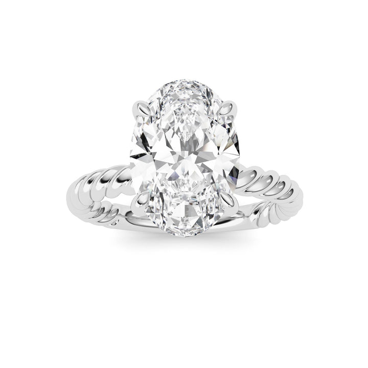 Oval Lab Grown Diamond (F/VS ) Ring in 14K Gold