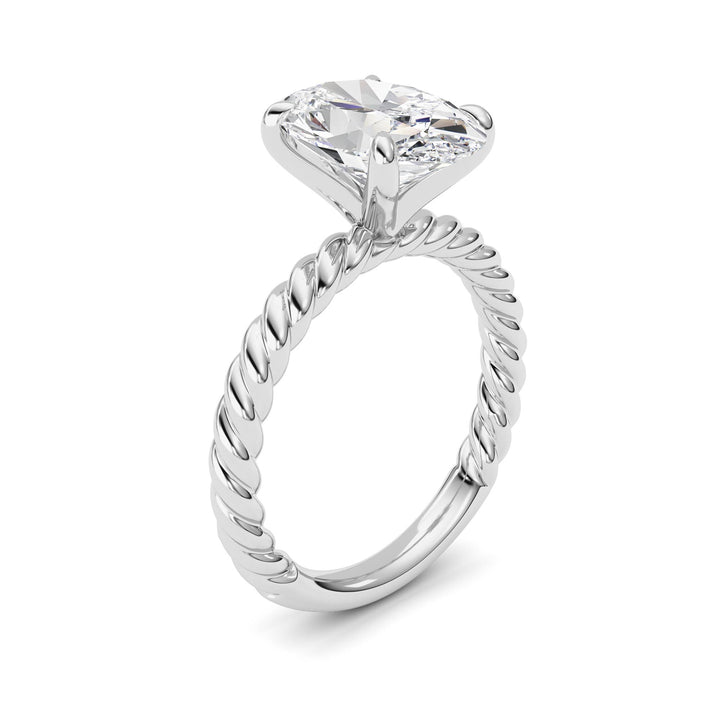 Oval Lab Grown Diamond (F/VS ) Ring in 14K Gold