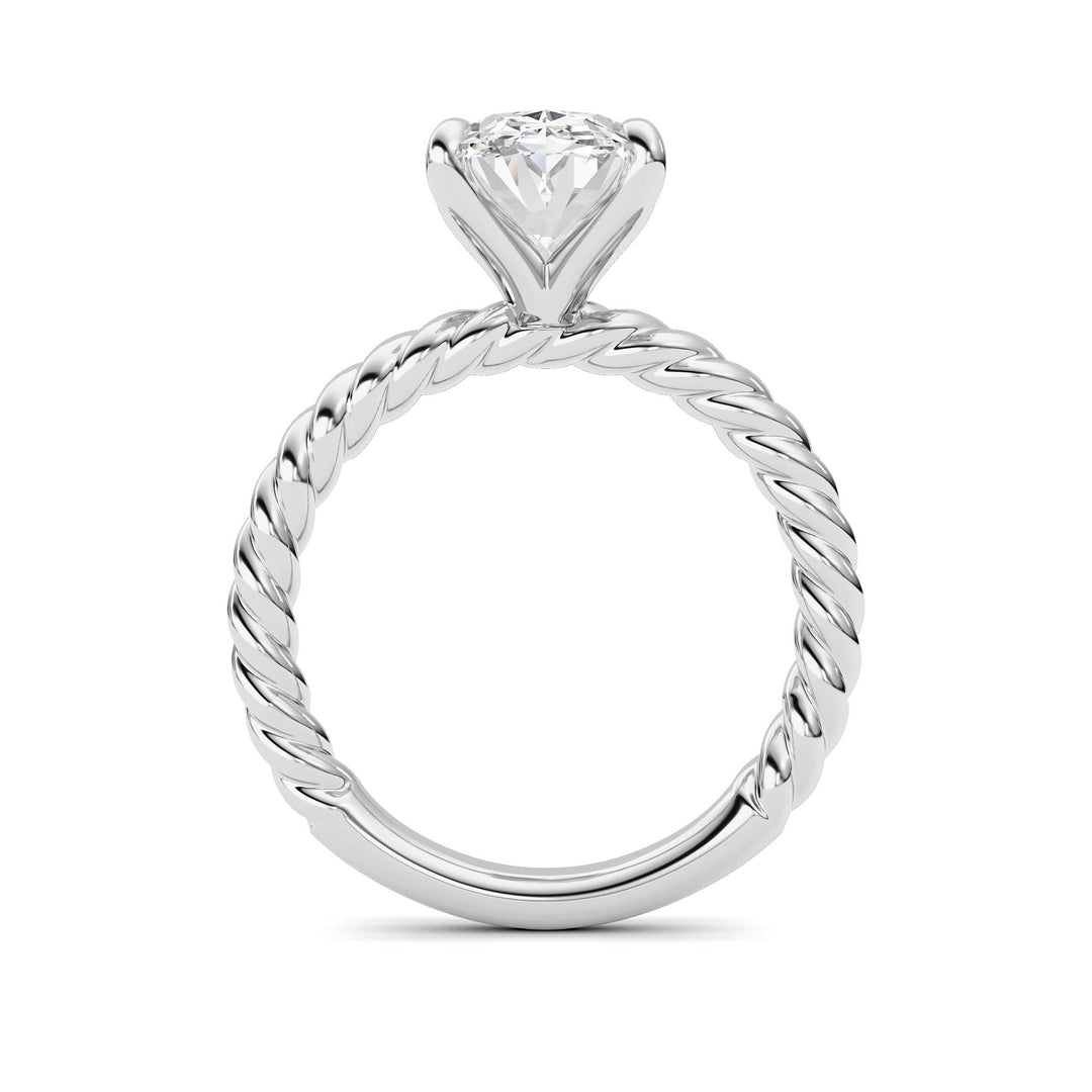 Oval Lab Grown Diamond (F/VS ) Ring in 14K Gold