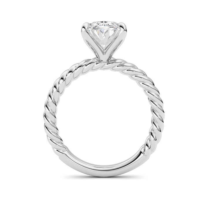 Oval Lab Grown Diamond (F/VS ) Ring in 14K Gold