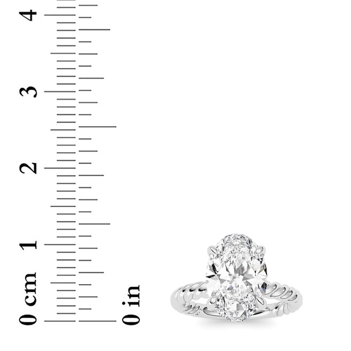 Oval Lab Grown Diamond (F/VS ) Ring in 14K Gold