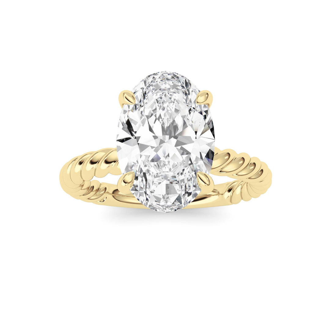 Oval Lab Grown Diamond (F/VS ) Ring in 14K Gold