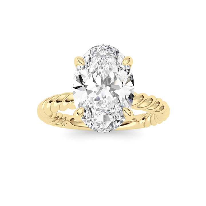 Oval Lab Grown Diamond (F/VS ) Ring in 14K Gold