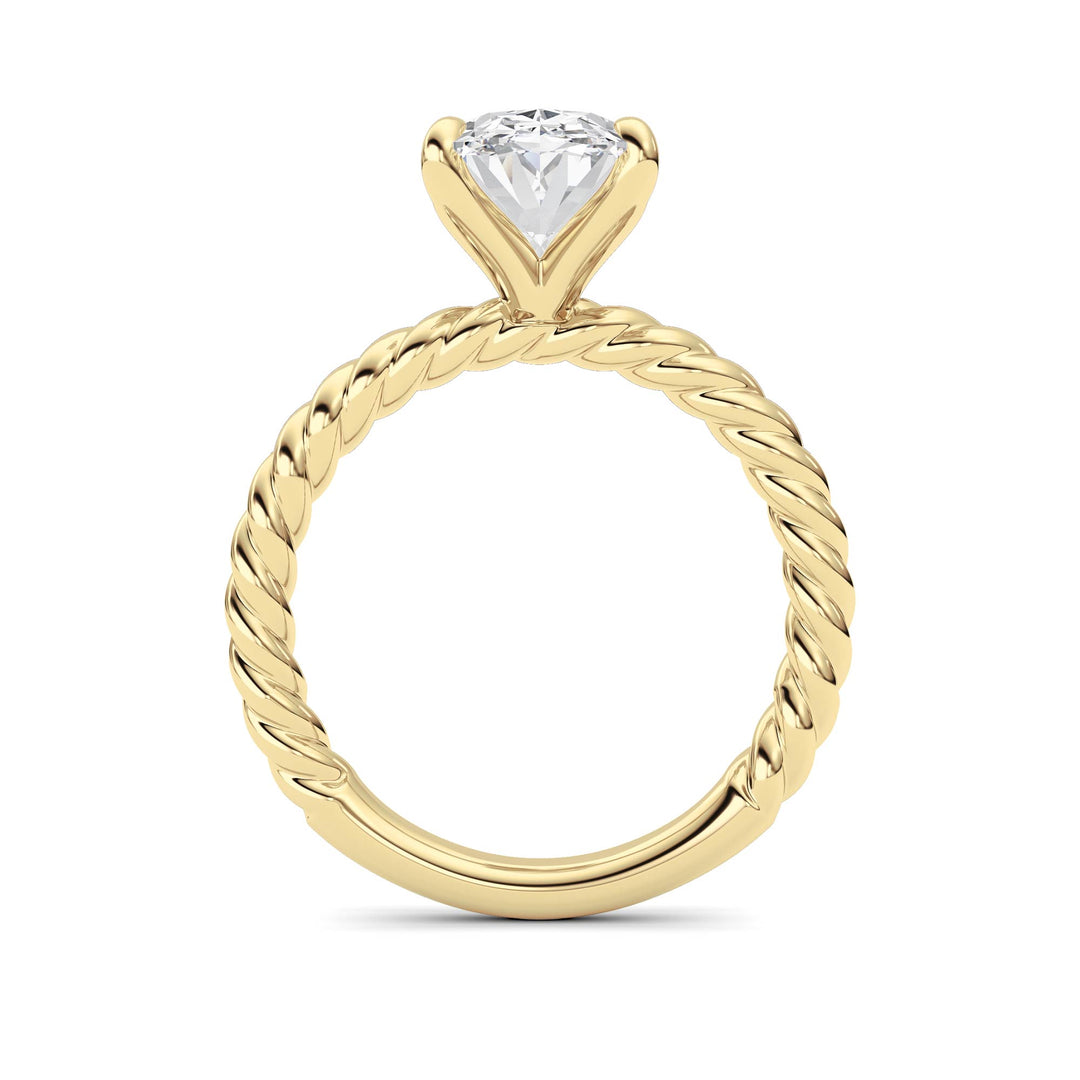 Oval Lab Grown Diamond (F/VS ) Ring in 14K Gold
