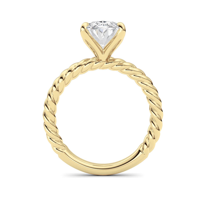 Oval Lab Grown Diamond (F/VS ) Ring in 14K Gold