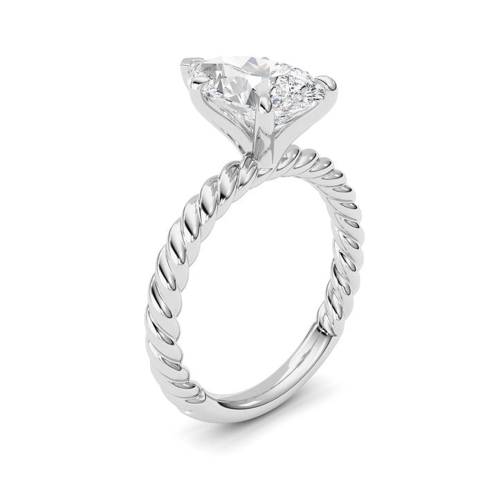 Pear Lab Grown Diamond (F/VS ) Ring in 14K Gold