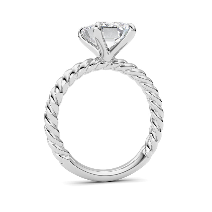 Radiant Lab Grown Diamond (F/VS ) Ring in 14K Gold
