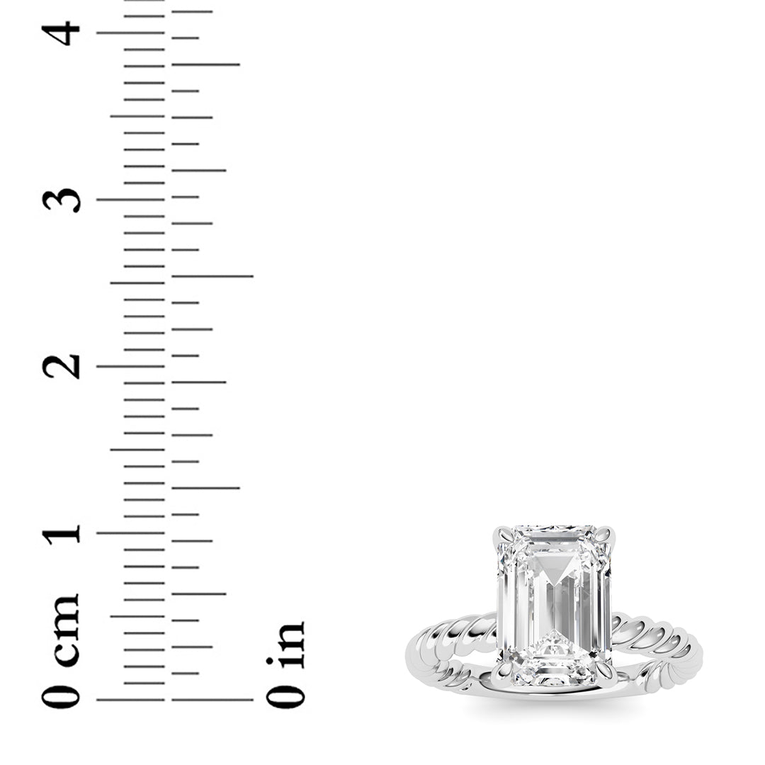 Radiant Lab Grown Diamond (F/VS ) Ring in 14K Gold