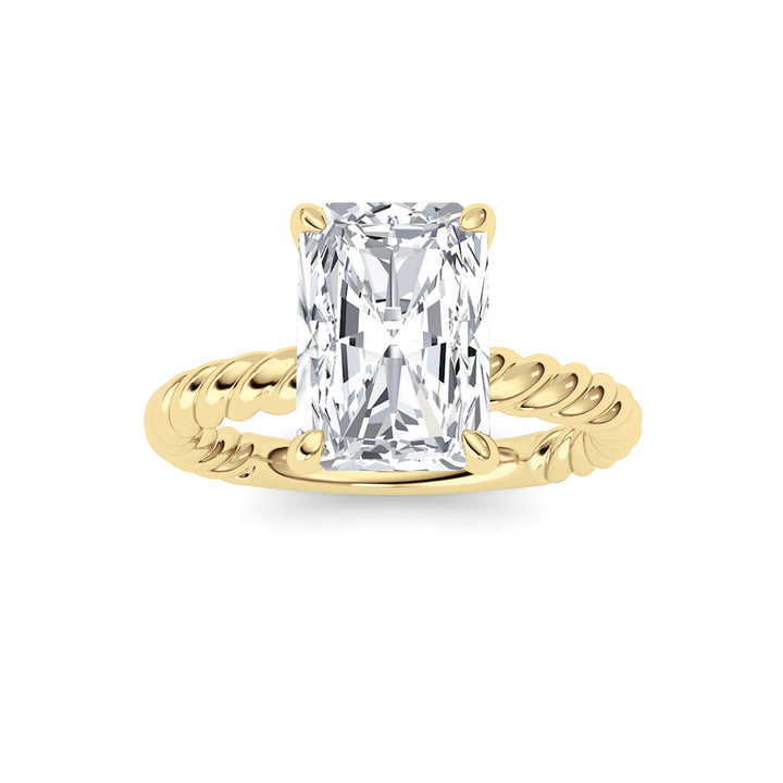 Radiant Lab Grown Diamond (F/VS ) Ring in 14K Gold
