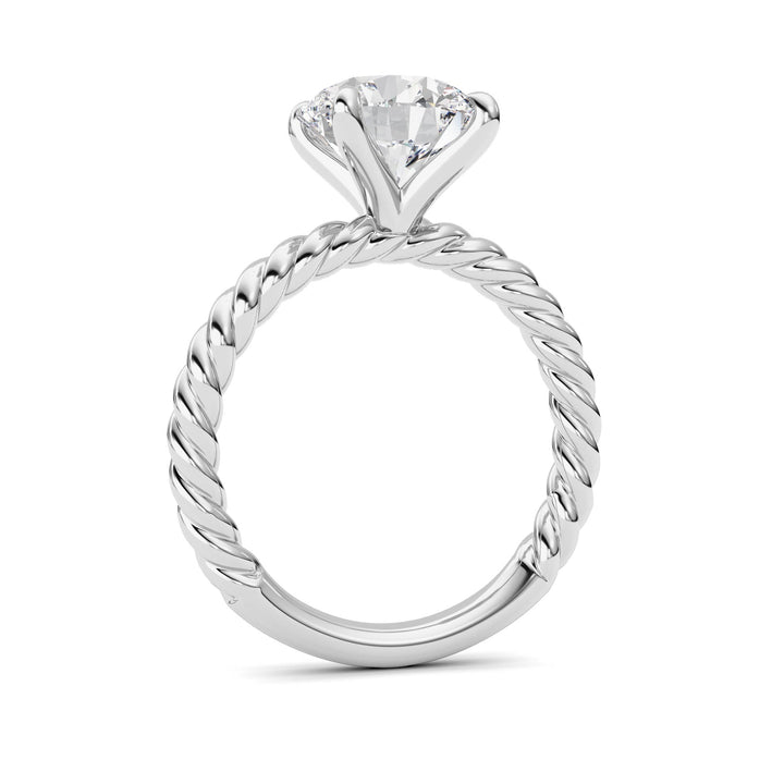 Round Lab Grown Diamond (F/VS ) Ring in 14K Gold