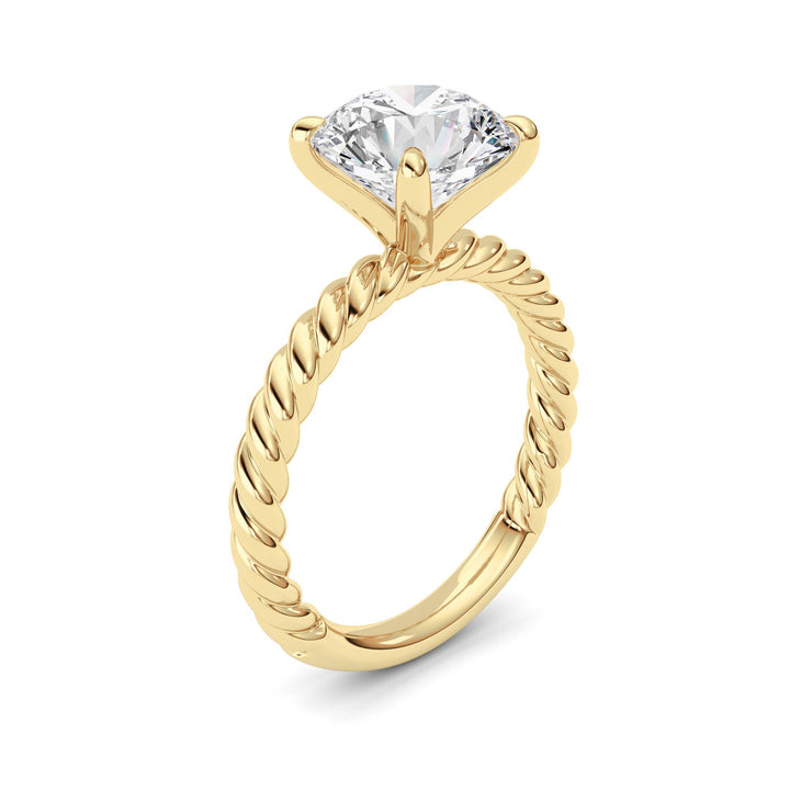 Round Lab Grown Diamond (F/VS ) Ring in 14K Gold