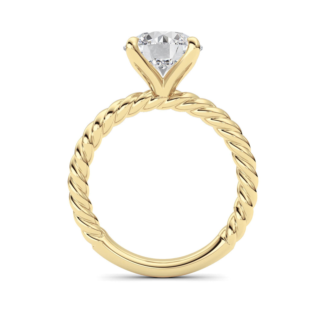 Round Lab Grown Diamond (F/VS ) Ring in 14K Gold