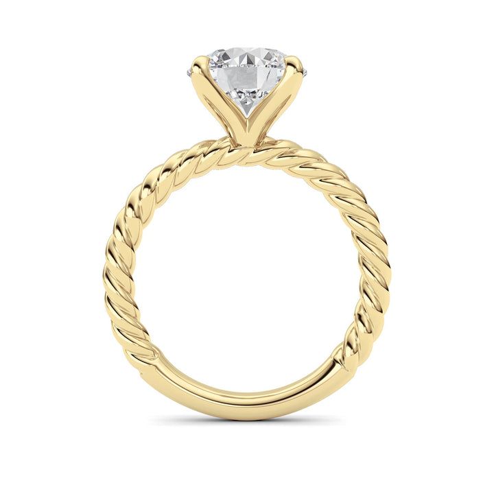 Round Lab Grown Diamond (F/VS ) Ring in 14K Gold