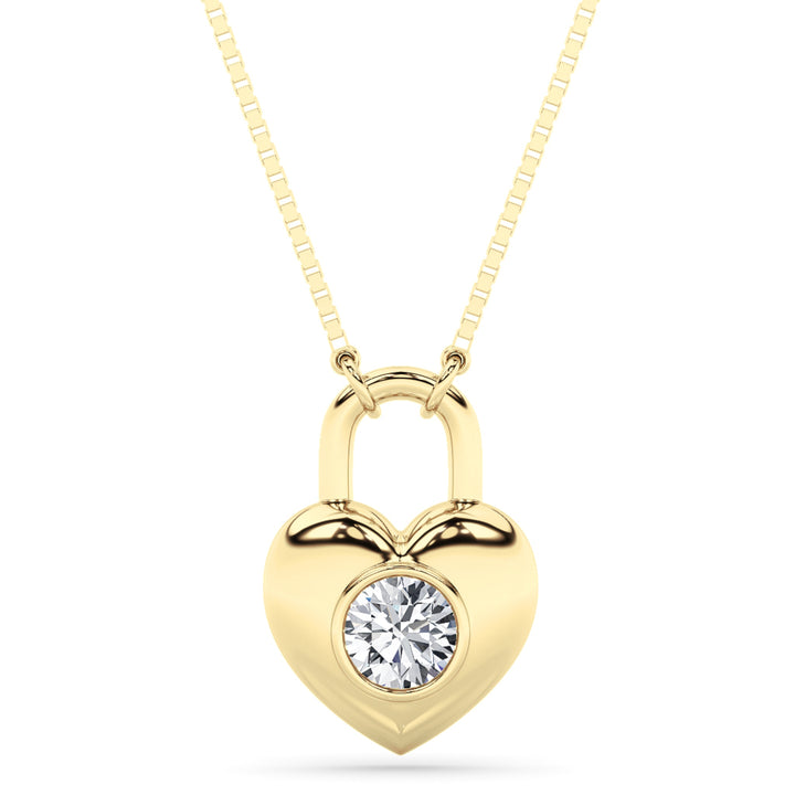 0.5CTW Round Shaped Lab Grown Diamond (F/VS) Necklace in 14K Yellow Gold