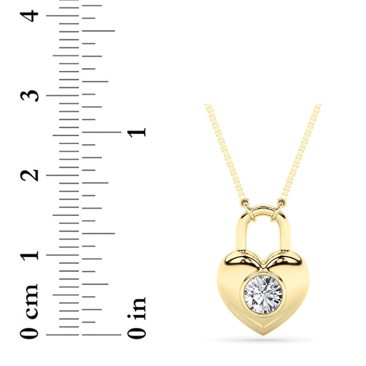 0.5CTW Round Shaped Lab Grown Diamond (F/VS) Necklace in 14K Yellow Gold