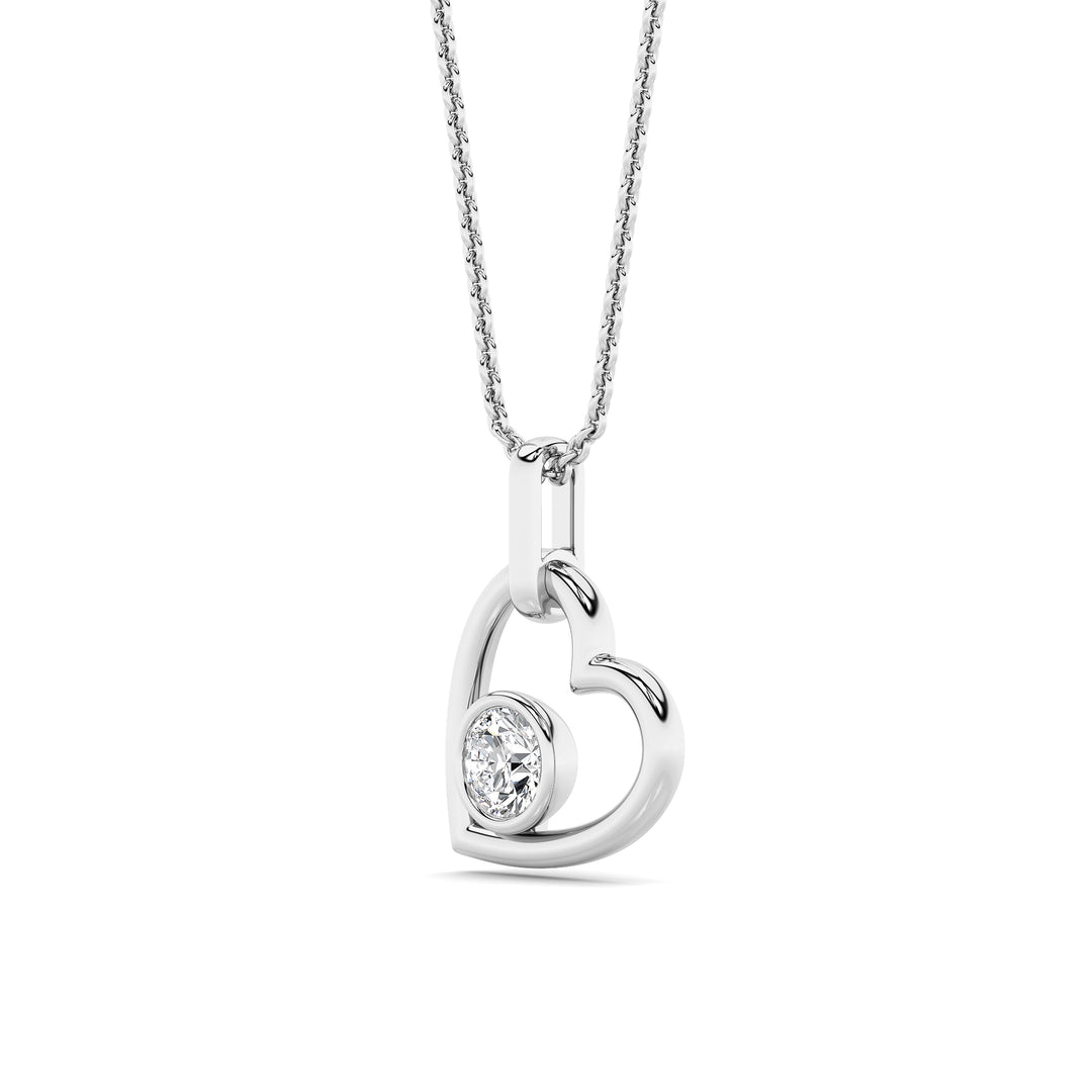 0.33CTW Round Lab Grown Diamond (F/VS ) Heart Pendant in 14K Gold