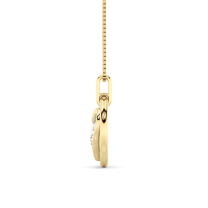 0.75CTW Round Shaped Lab Grown Diamond (F/VS) Necklace in 14K Yellow Gold